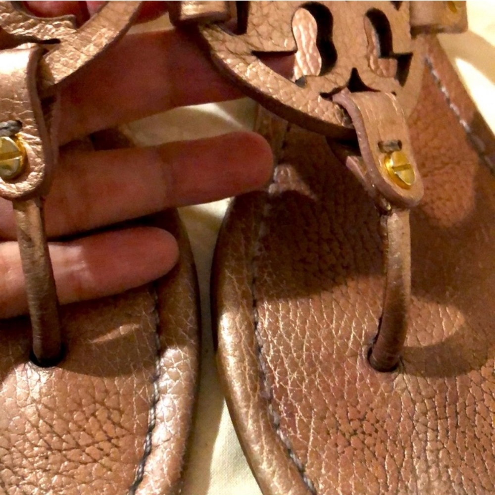 Tory Burch rose gold sandals women's size 7 - Picture 3 of 7